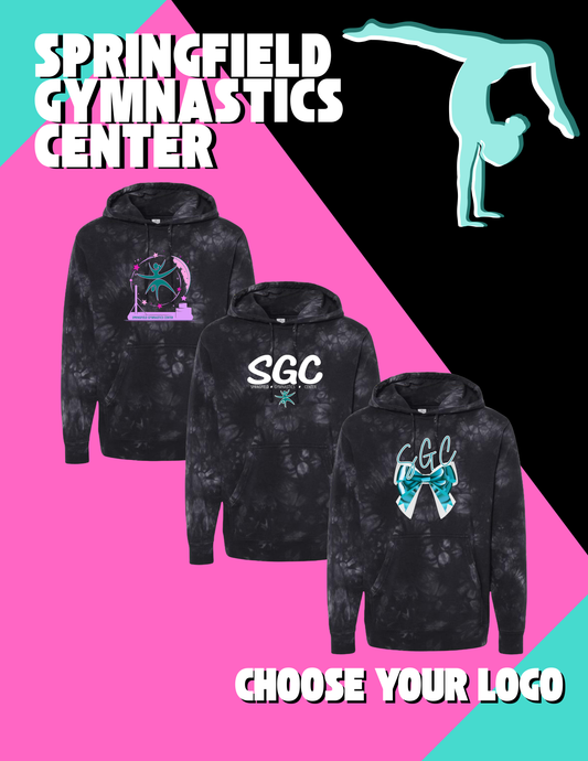 SPRINGFIELD GYMNASTICS CENTER Tie-Dyed Hooded Sweatshirt (P.PRM4500TD/PRM1500TD)
