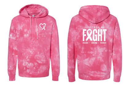 SIU Medicine Simmons Cancer Institute Breast Cancer Tie-Dyed Hooded Sweatshirt (P.PRM4500TD)