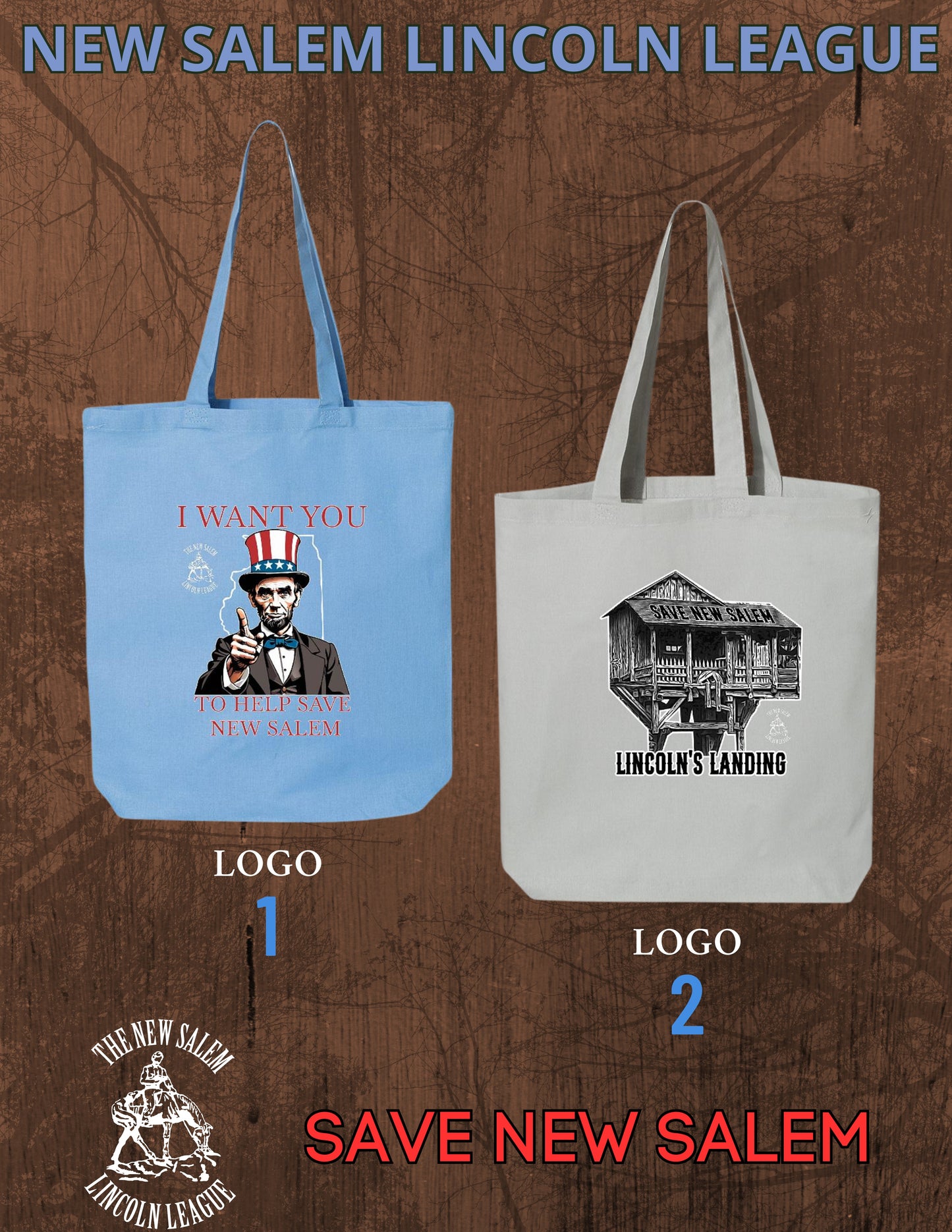 NEW SALEM LINCOLN LEAGUE Tote Bag (QTBG)