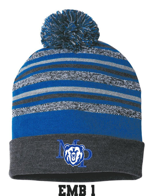 MT. PULASKI GRADE SCHOOL USA-Made Striped Knit - (EMB.RKL12)