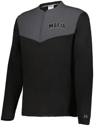 MAFIA BASEBALL/SOFTBALL Russell SIDELINE GRID 1/4 ZIP PULLOVER (E.R03GKM)