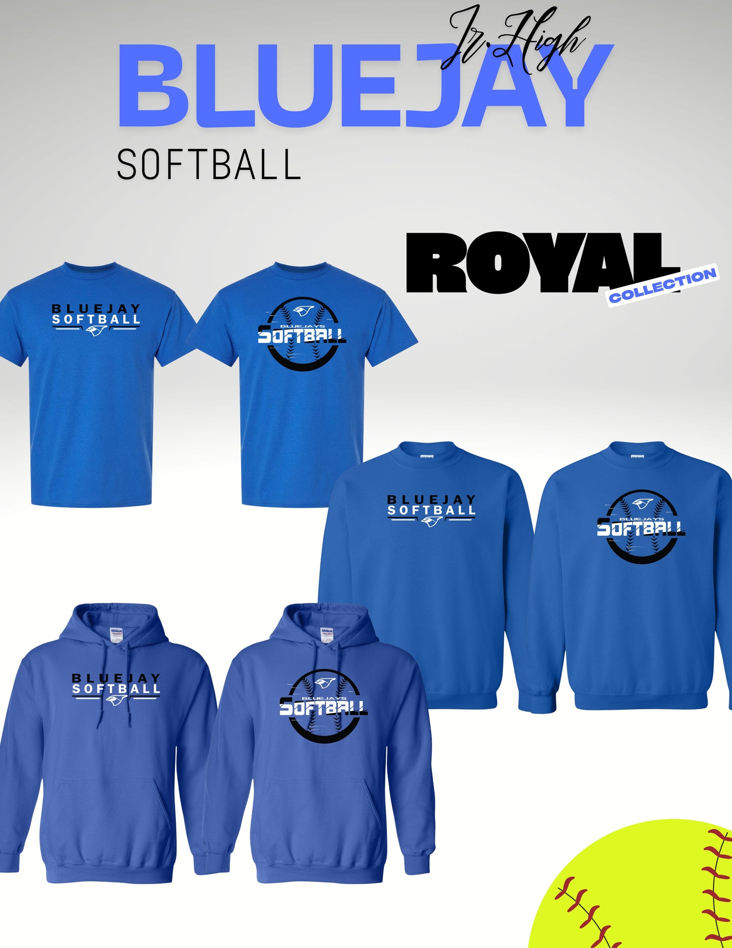 Porta Jr. High Softball ROYAL COLLECTION (8000/18000/18500)
