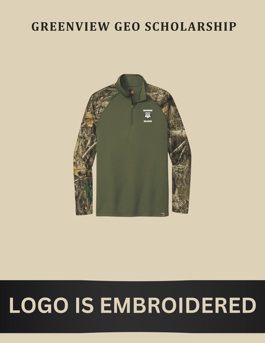 GREENVIEW GEO SCHOLARSHIP Russell Outdoors™ Realtree® Colorblock Performance 1/4-Zip (E.RU152)