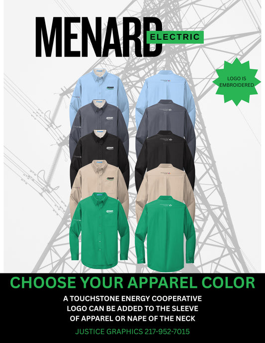 Menard Electric Cooperative Port Authority®  Long OR Short Sleeve Easy Care Shirt (E.S608/S508)