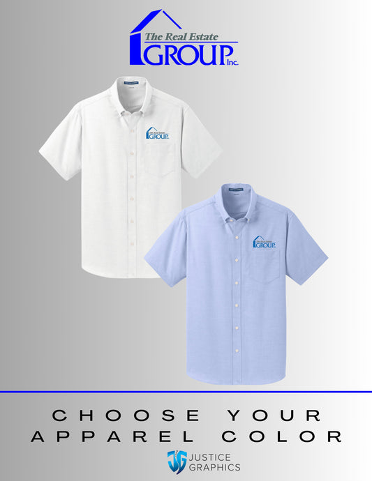 The Real Estate Group Port Authority® Short Sleeve SuperPro™ Oxford Shirt (E.S659)