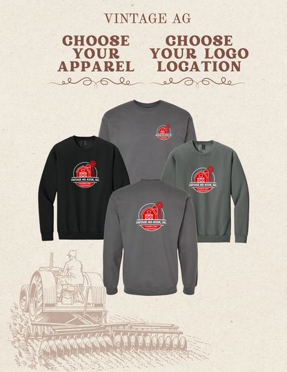Vintage Ag Association Gildan Unisex Softstyle® Midweight Crewneck Sweatshirt (P.SF000)