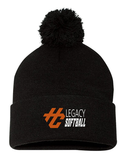 Hitting Center Legacy Softball Sportsman - Pom-Pom 12" Knit Beanie - (E.SP15)
