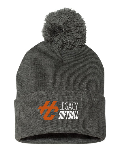 Hitting Center Legacy Softball Sportsman - Pom-Pom 12" Knit Beanie - (E.SP15)