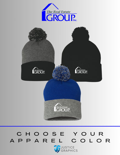 The Real Estate Group Sportsman - Pom-Pom 12" Knit Beanie - (E.SP15)