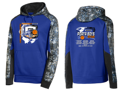 PORTA 4th Grade Boys Basketball Sport-Tek® Sport-Wick® Mineral Freeze Fleece Colorblock Hooded Pullover (P.ST231/YST231)