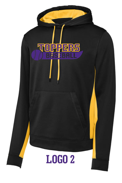 Mount Pulaski Toppers Sport-Tek® Sport-Wick® Fleece Colorblock Hooded Pullover (P.ST235)