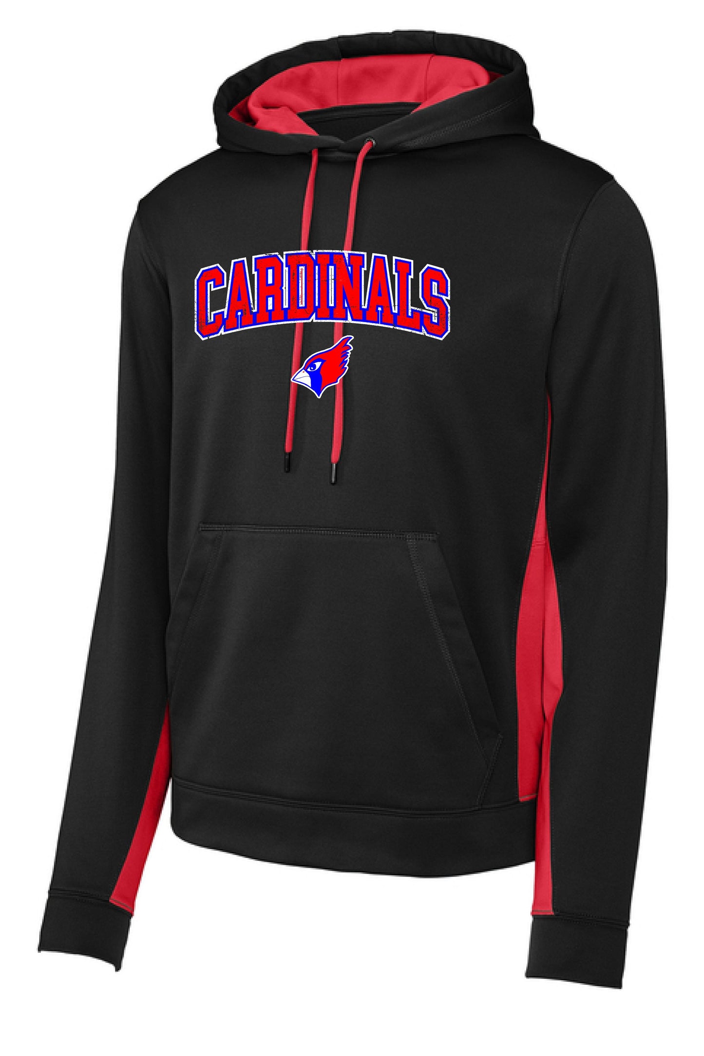 PP Cardinals Sport-Tek® Sport-Wick® Fleece Colorblock Hooded Pullover (P.ST235)