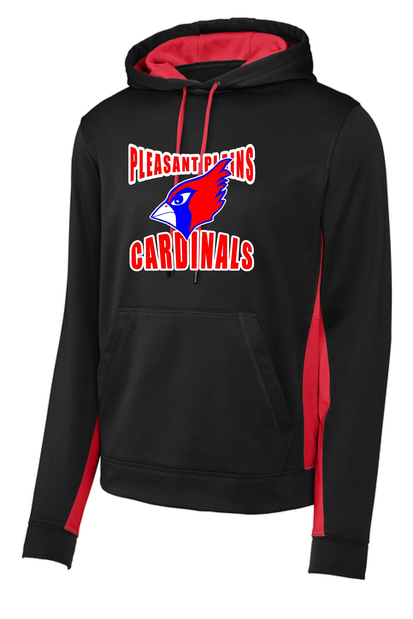 PP Cardinals Sport-Tek® Sport-Wick® Fleece Colorblock Hooded Pullover (P.ST235)