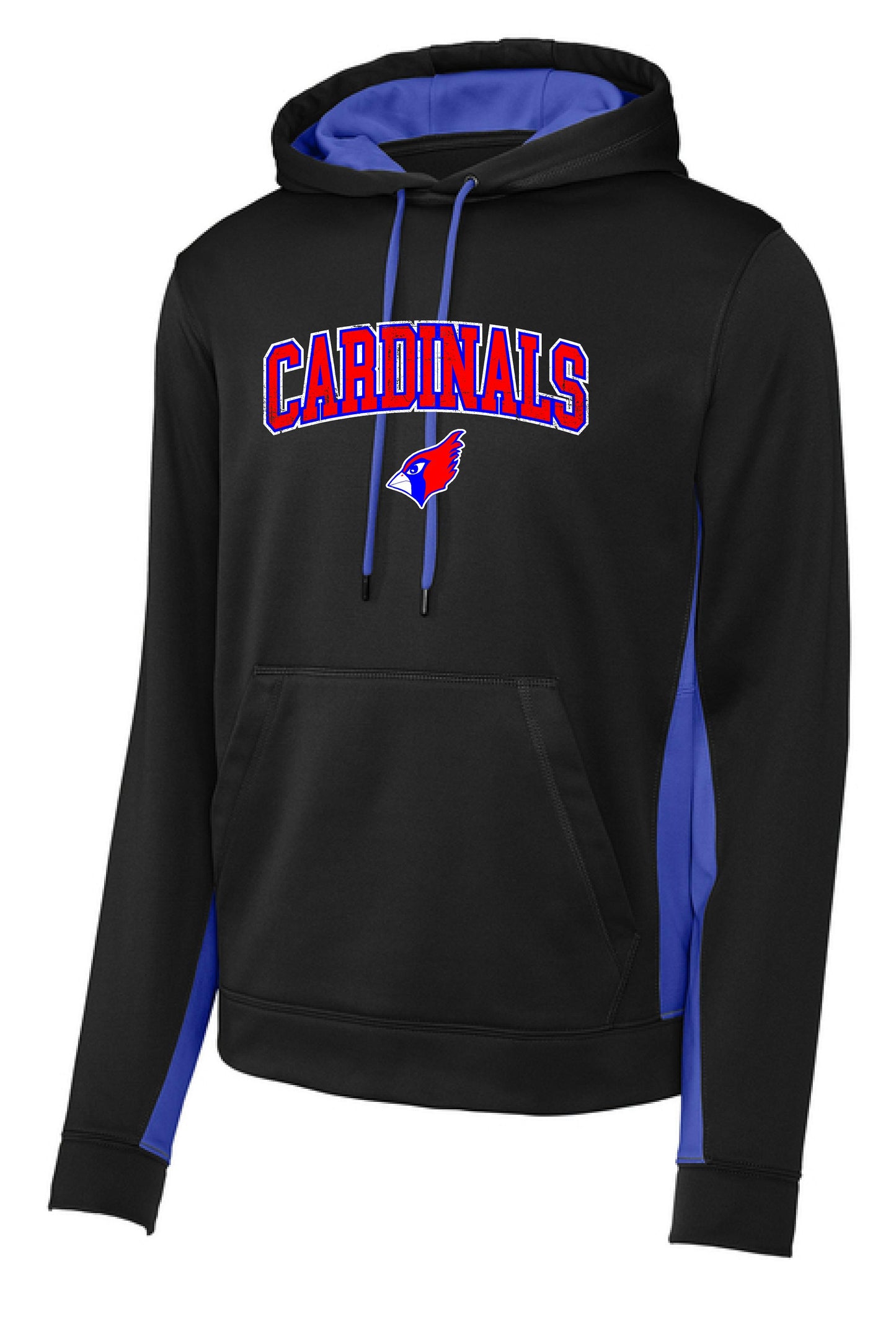 PP Cardinals Sport-Tek® Sport-Wick® Fleece Colorblock Hooded Pullover (P.ST235)