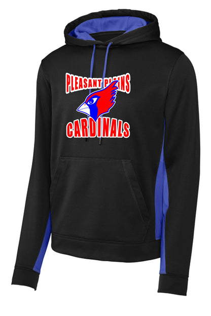 PP Cardinals Sport-Tek® Sport-Wick® Fleece Colorblock Hooded Pullover (P.ST235)