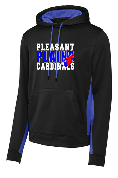 PP Cardinals Sport-Tek® Sport-Wick® Fleece Colorblock Hooded Pullover (P.ST235)