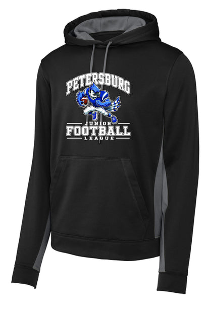 Petersburg Junior Football League Sport-Tek® Sport-Wick® Fleece Colorblock Hooded Pullover (P.ST235/YST235)