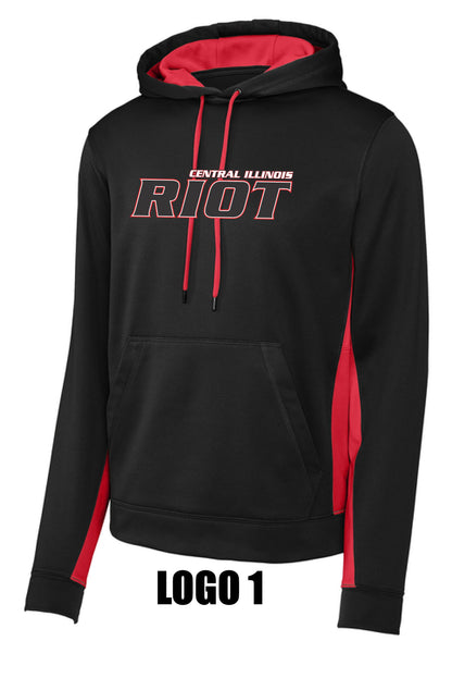 RIOT SOFTBALL Sport-Tek® Sport-Wick® Fleece Colorblock Hooded Pullover (P.ST235)