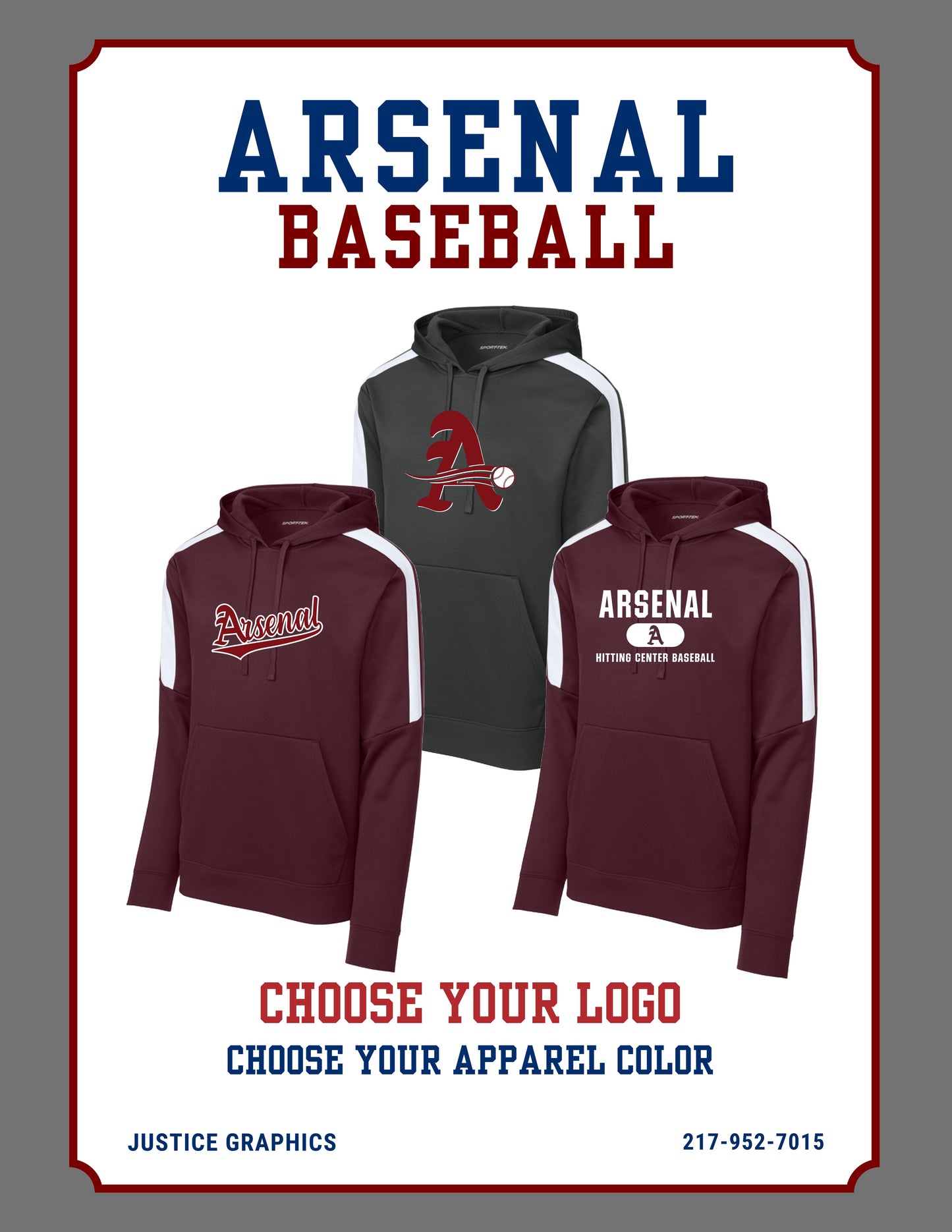 Arsenal Baseball Sport-Tek® Sport-Wick® Fleece United Pullover Hoodie (P.ST255/YST255)