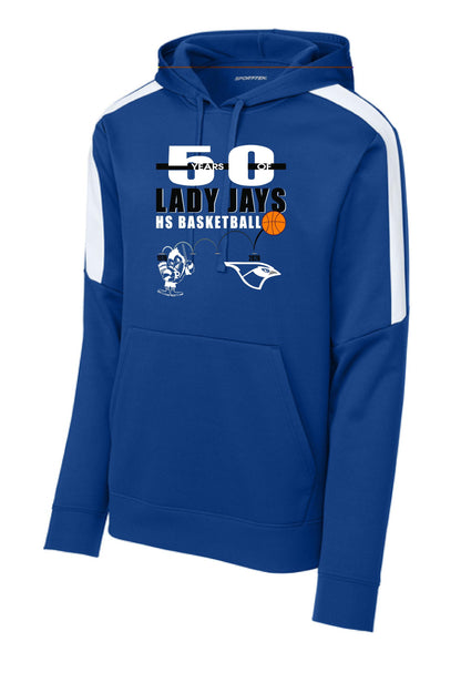LADY JAYS HS BASKETBALL Sport-Tek® Sport-Wick® Fleece United Pullover Hoodie (P.ST255/YST255)
