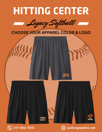Hitting Center Legacy Softball Sport-Tek® PosiCharge® Competitor™ 7" Short (P.ST349)