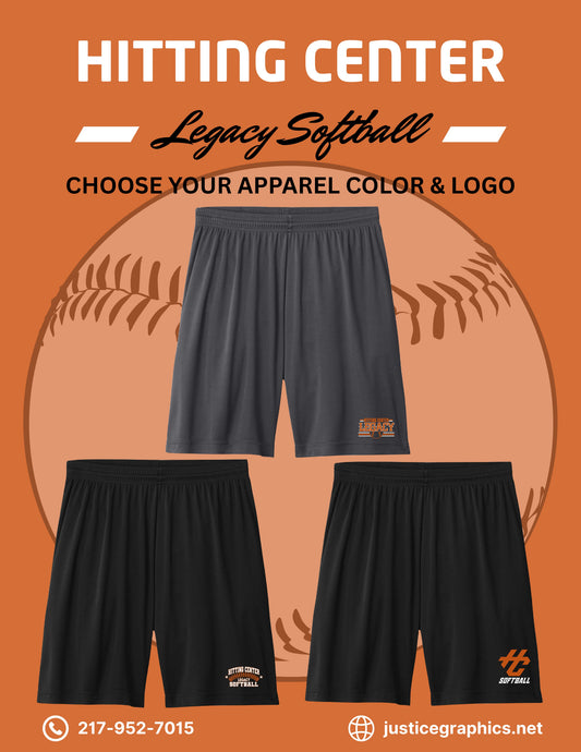 Hitting Center Legacy Softball Sport-Tek® PosiCharge® Competitor™ 7" Short (P.ST349)