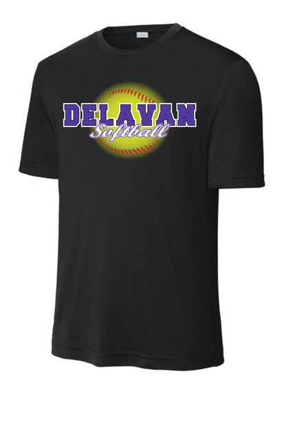 Delavan High School Softball Sport-Tek Unisex Dri-Fit T-Shirt (P.ST350/YST350)