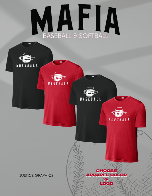 MAFIA BASEBALL/SOFTBALL DRIFIT TSHIRT (P.ST350/YST350)