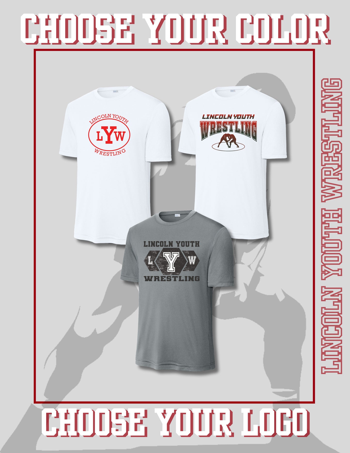 Lincoln Youth Wrestling Unisex Dri-Fit T-Shirt (P.ST350/YST350)