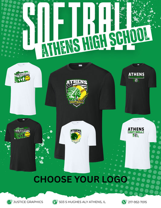 Athens High School Softball Unisex Dri-Fit T-Shirt (P.ST350)