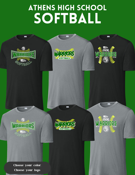 Athens High School Softball Unisex Dri-Fit T-Shirt (P.ST350)