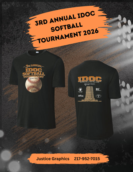 3rd Annual IDOC Softball Tournament Sport-Tek Unisex Dri-Fit T-Shirt (P.ST350/YST350)