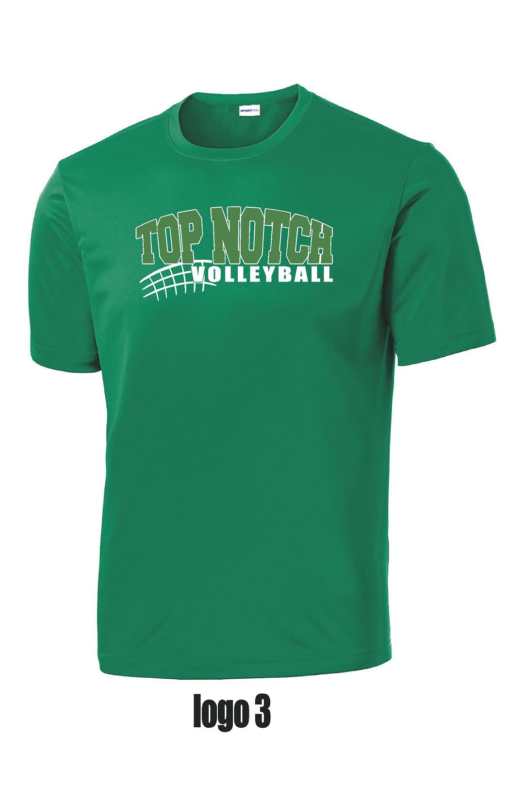 TOP NOTCH VOLLEYBALL UNISEX PERFORMANCE SHORT SLEEVE TEE (P.ST350)