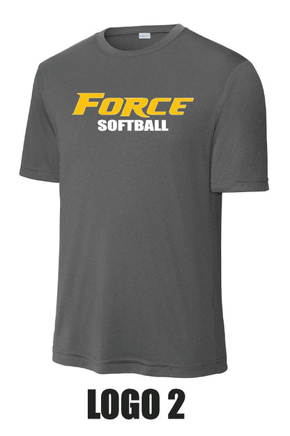 CENTRAL IL LADY FORCE SOFTBALL UNISEX PERFORMANCE SHORT SLEEVE TEE (P. ST350)