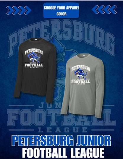 Petersburg Junior Football League Sport Tek Long Sleece Performance (P. ST350LS/YST350LS)