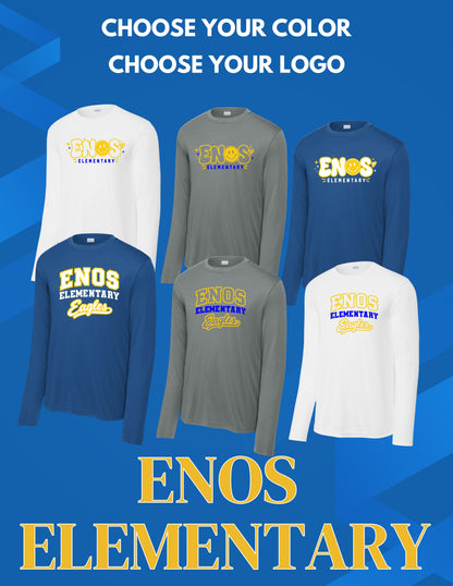 Enos Elementary School Sport Tek Long Sleece Performance (P. ST350LS/YST350LS)