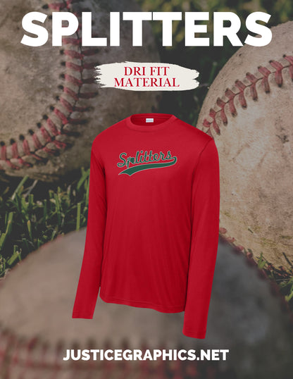 MIDWEST SPLITTERS UNISEX PERFORMANCE LONG SLEEVE (P. ST350LS/YST350LS)