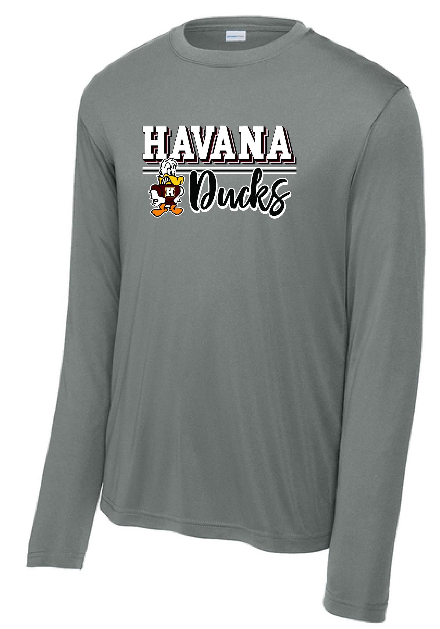 Havana Ducks Jr. High Basketball Sport Tek Long Sleece Performance (P. ST350LS/YST350LS)