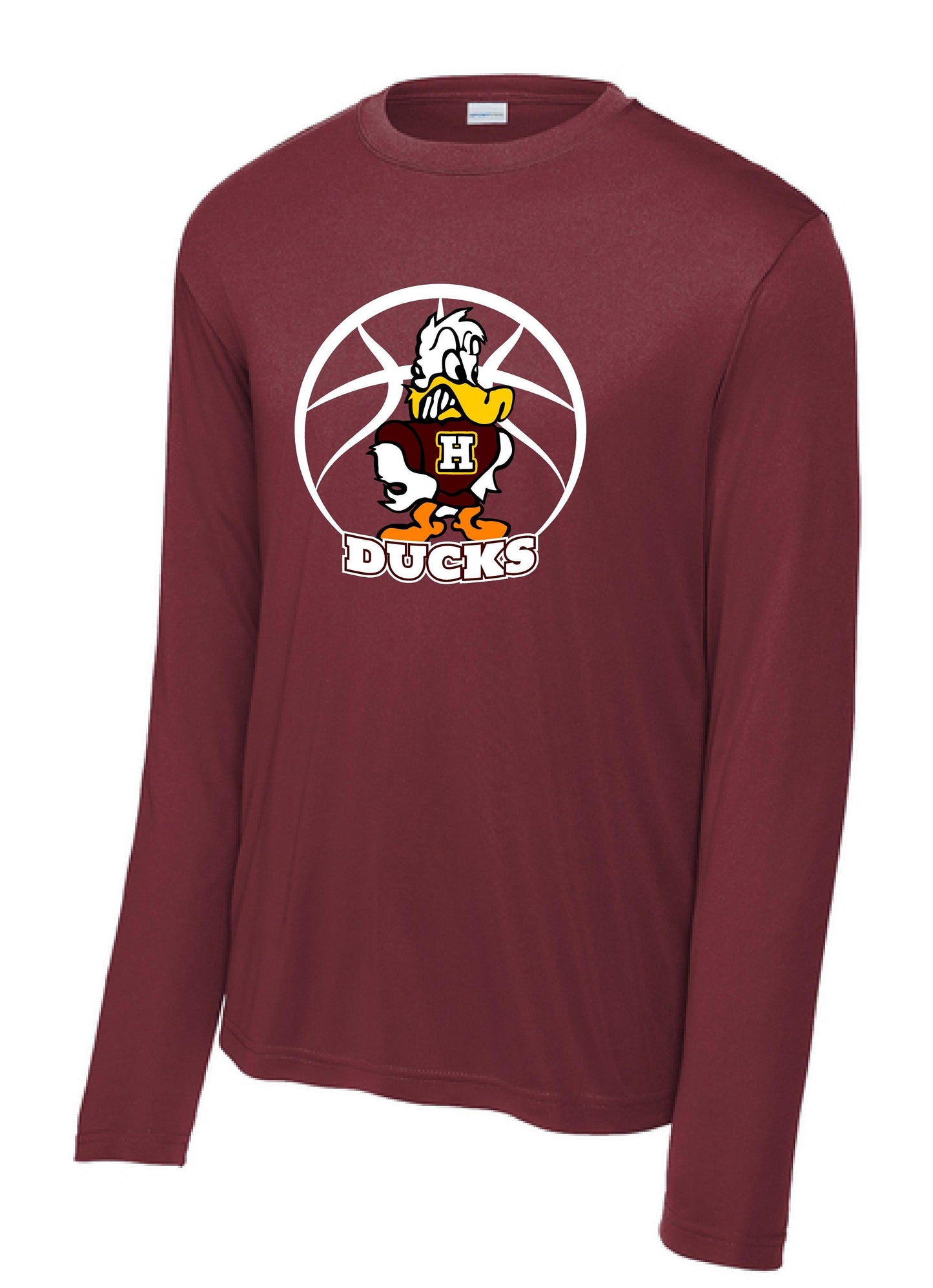 Havana Ducks Jr. High Basketball Sport Tek Long Sleece Performance (P. ST350LS/YST350LS)