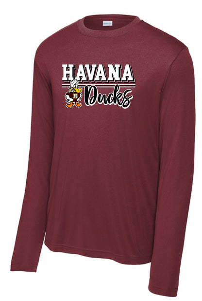 Havana Ducks Jr. High Basketball Sport Tek Long Sleece Performance (P. ST350LS/YST350LS)
