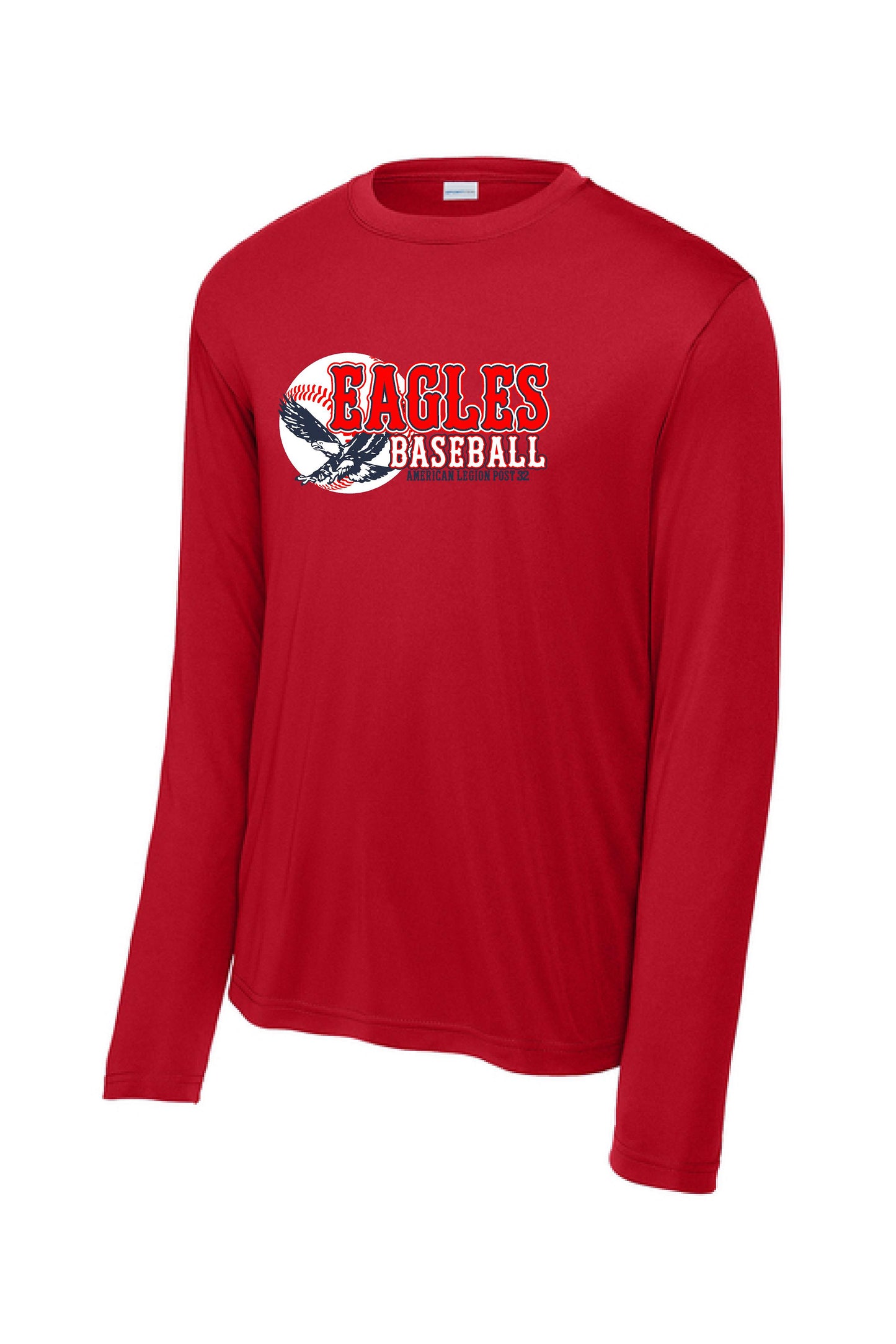 American Legion Post 32 Baseball Sport Tek Long Sleece Performance (P. ST350LS/YST350LS)