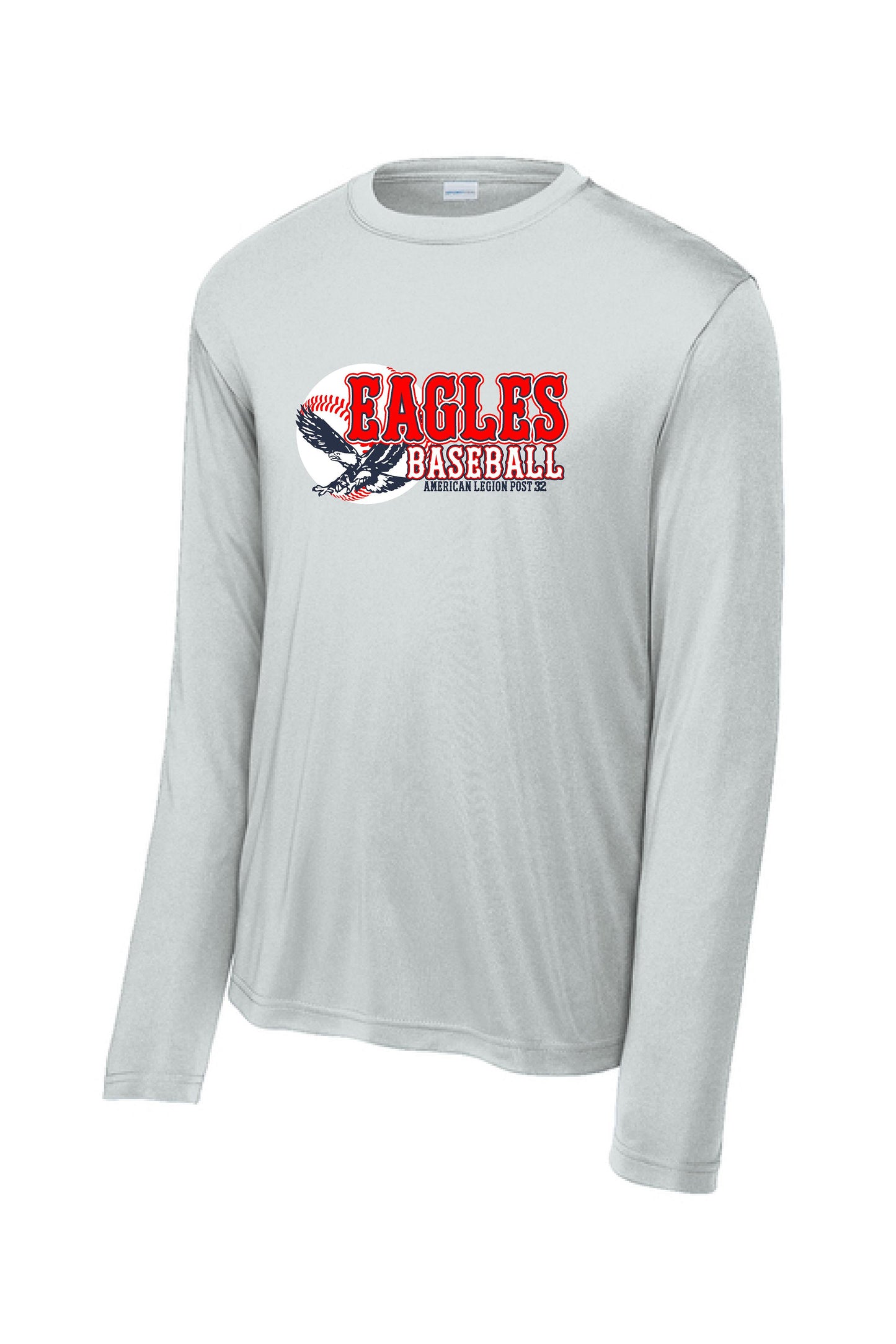 American Legion Post 32 Baseball Sport Tek Long Sleece Performance (P. ST350LS/YST350LS)
