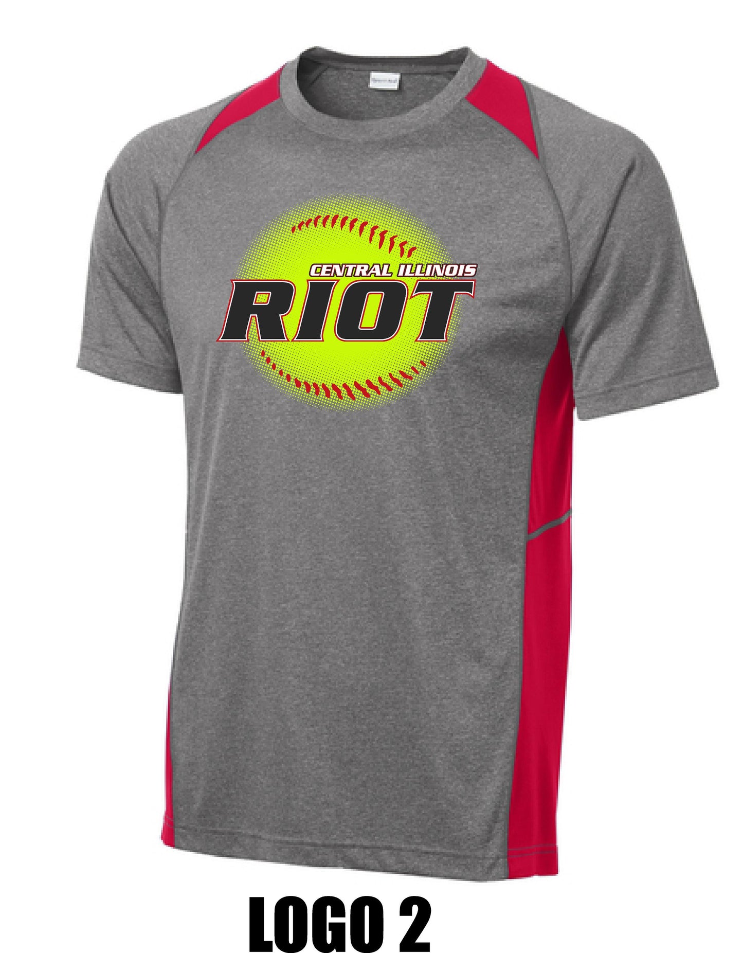RIOT SOFTBALL Sport-Tek® Heather Colorblock Contender™ Tee (P.YST361/ST361)