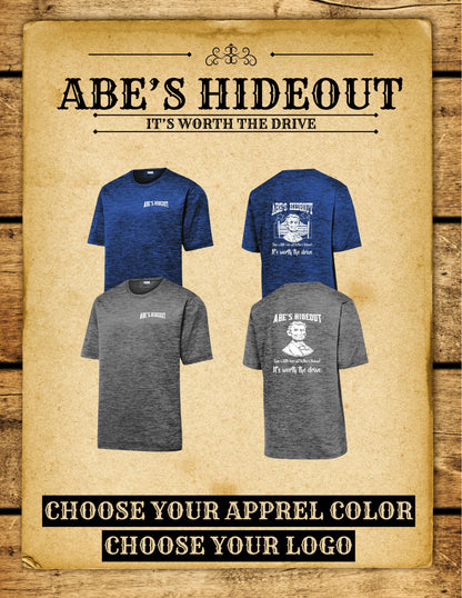 ABE'S HIDEOUT Sport-Tek® PosiCharge® Electric Heather Tee (P.ST390)