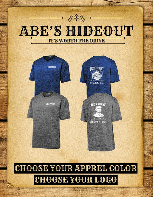 ABE'S HIDEOUT Sport-Tek® PosiCharge® Electric Heather Tee (P.ST390)