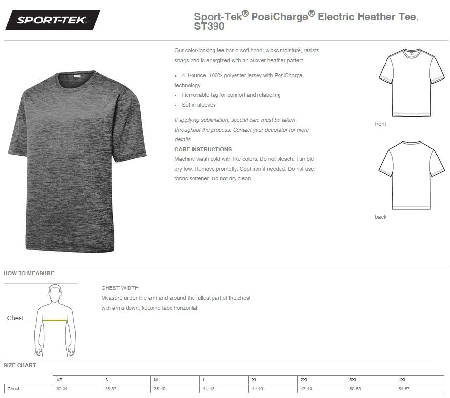 ABE'S HIDEOUT Sport-Tek® PosiCharge® Electric Heather Tee (P.ST390)