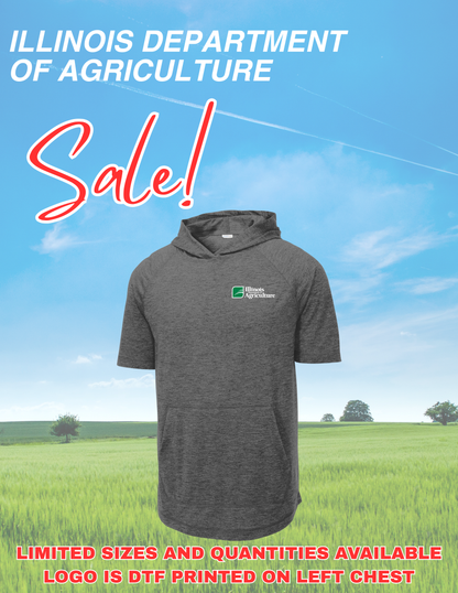 Illinois Department of Agriculture SALE Sport-Tek ® PosiCharge ® Tri-Blend Wicking Short Sleeve Hoodie (P.ST404)