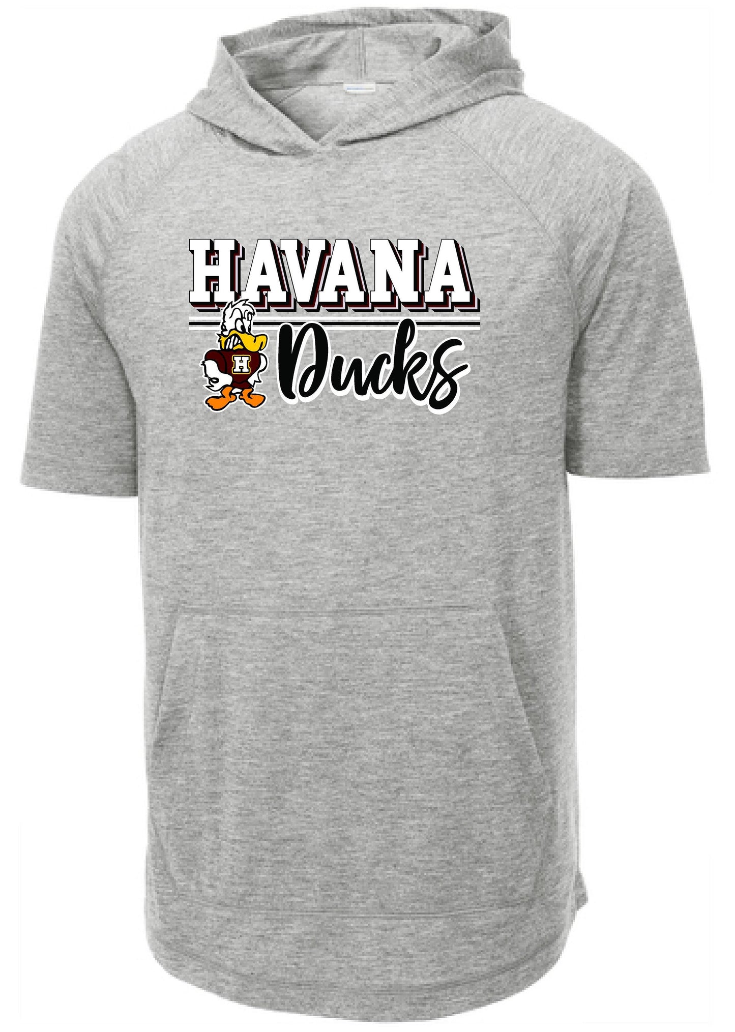 Havana Ducks Jr. High Basketball Sport-Tek® PosiCharge® Tri-Blend Wicking Short Sleeve Hoodie (P.ST404)
