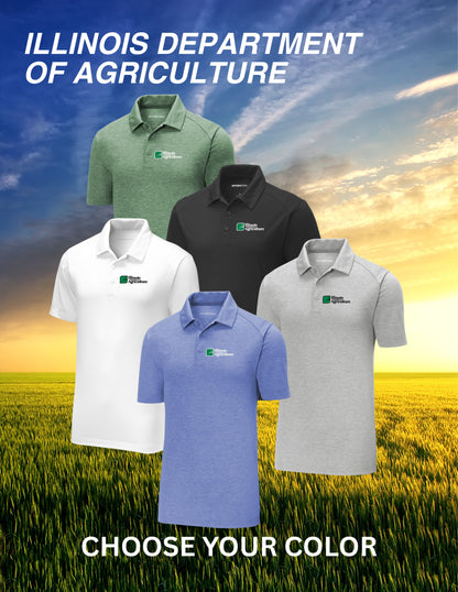 Illinois Department of Agriculture Tri-Blend Wicking Polo (E.ST405)