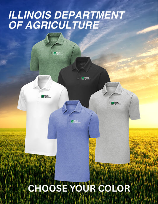Illinois Department of Agriculture Tri-Blend Wicking Polo (E.ST405)